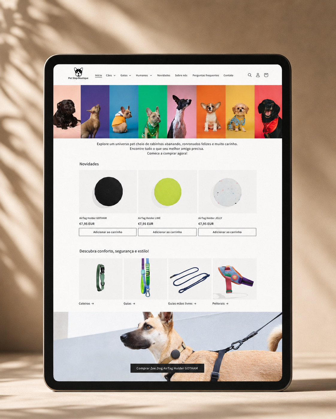 E-commerce for a pet boutique in Europe